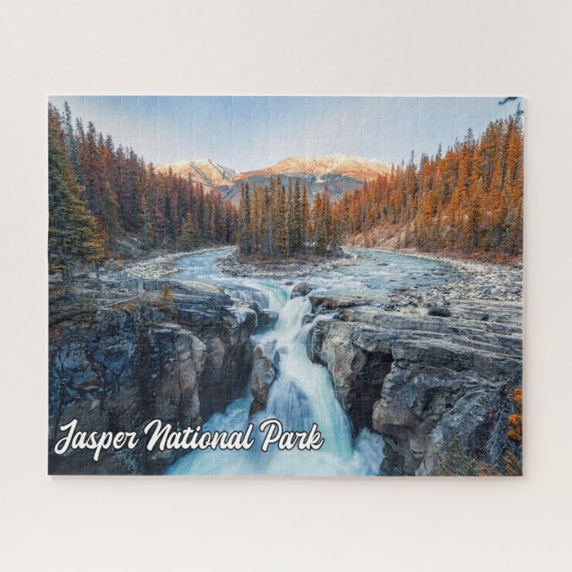 Quebra-cabeça Sunwapta Falls, Jasper National Park (Horizontal)