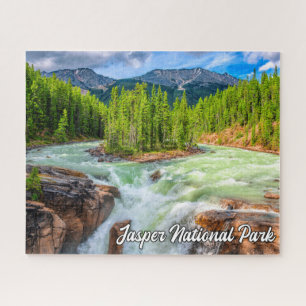 Quebra-cabeça Sunwapta Falls, Jasper National Park