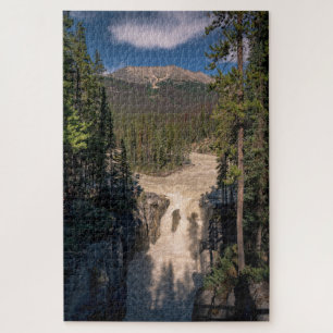 Quebra-cabeça Sunwapta Serenity: Waterfall Photoographic