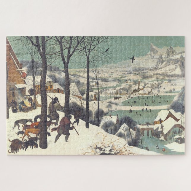 Quebra-cabeça Super "Caçadores na Neve" Pieter Bruegel 1565, (Horizontal)