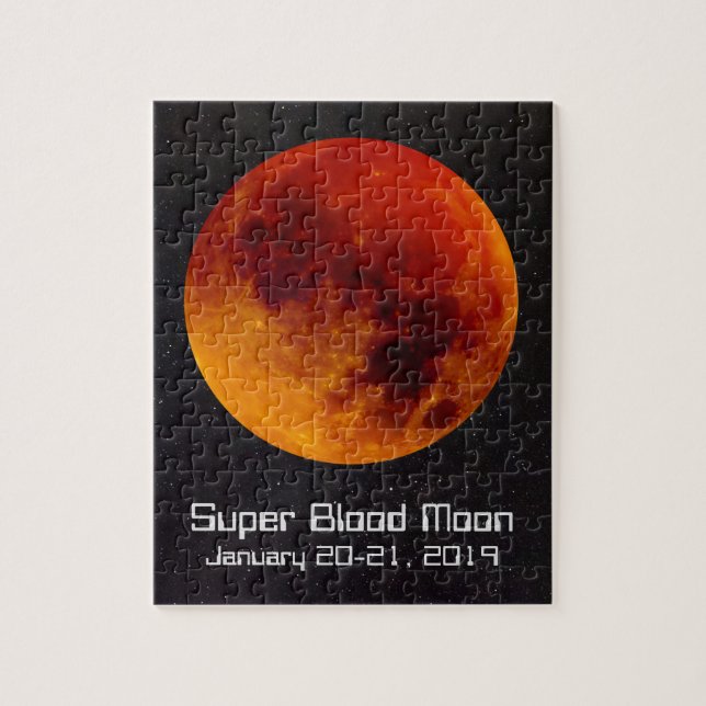 Quebra-cabeça Super Sangue Moon Eclipse 2019 (Vertical)