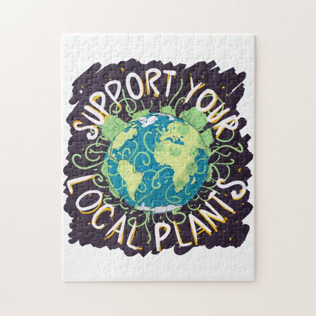 Quebra-cabeça Suporte às suas plantas locais (Vertical)