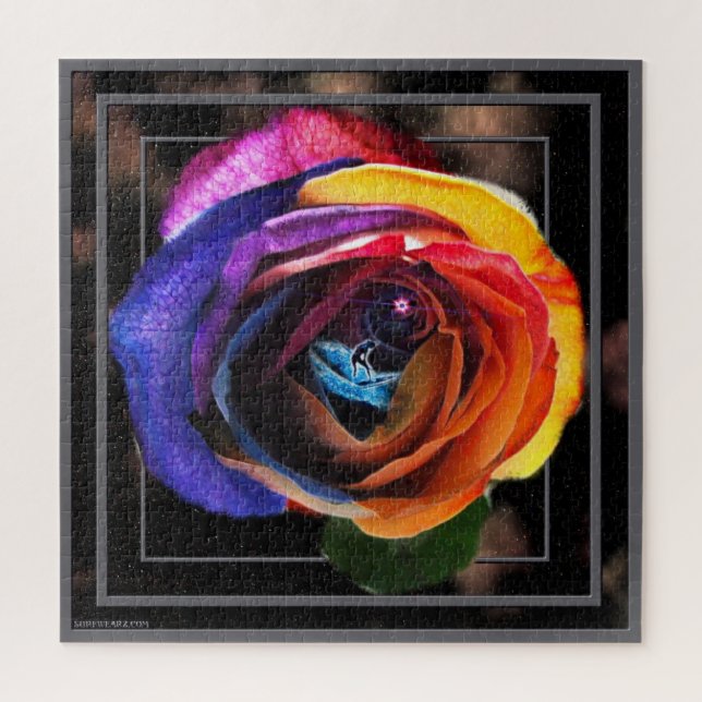 Quebra-cabeça Surfar na Rosa do arco-íris (Vertical)