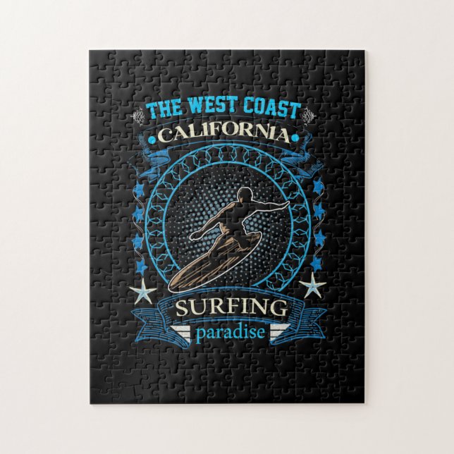 Quebra-cabeça Surfe na Costa Oeste da Califórnia (Vertical)