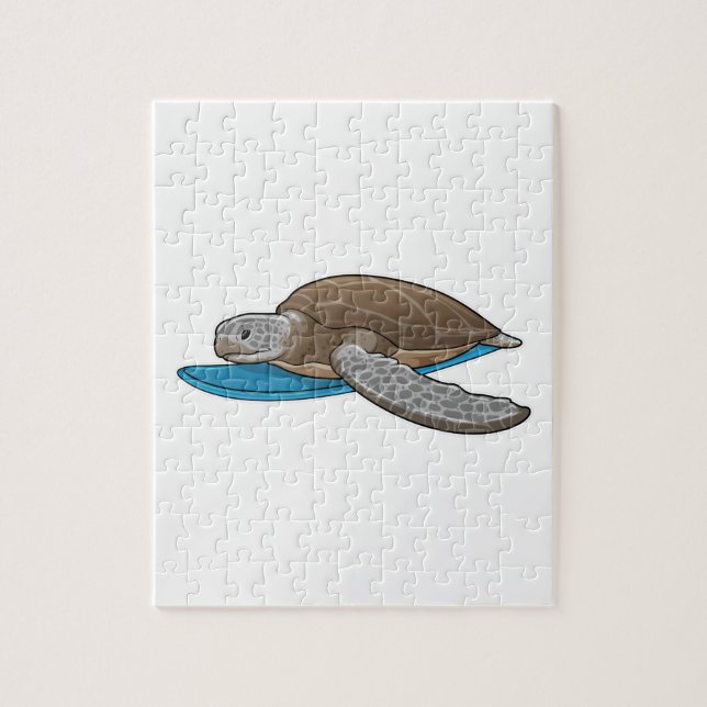 Quebra-cabeça Surfista de Tartaruga (Vertical)