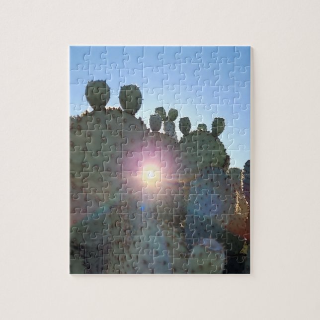 Quebra-cabeça Surgimento através de uma Foto de Cactus (Vertical)