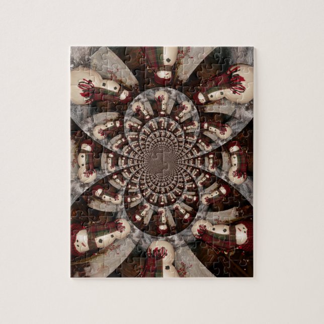 Quebra-cabeça Surpreendente Snowman (Vertical)