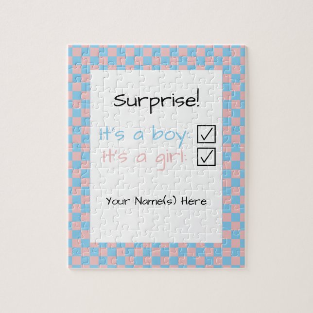 Quebra-cabeça Surpresa do género do bebê (Vertical)