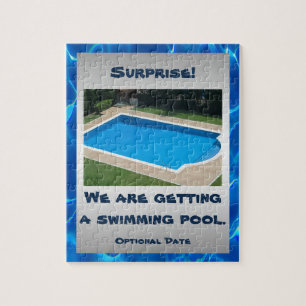 Quebra-cabeça Surpresa personalizada da piscina