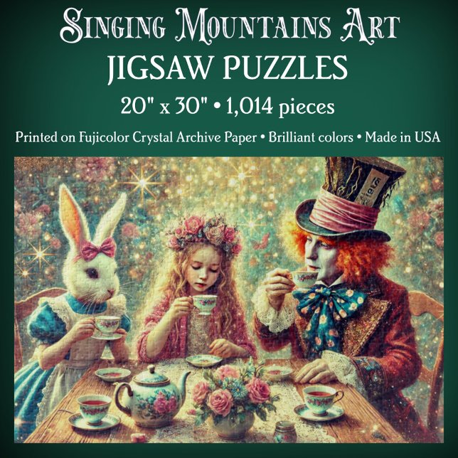 Quebra-cabeça Surreal Fantasy Alice In Wonderland Tea Time (Criador carregado)