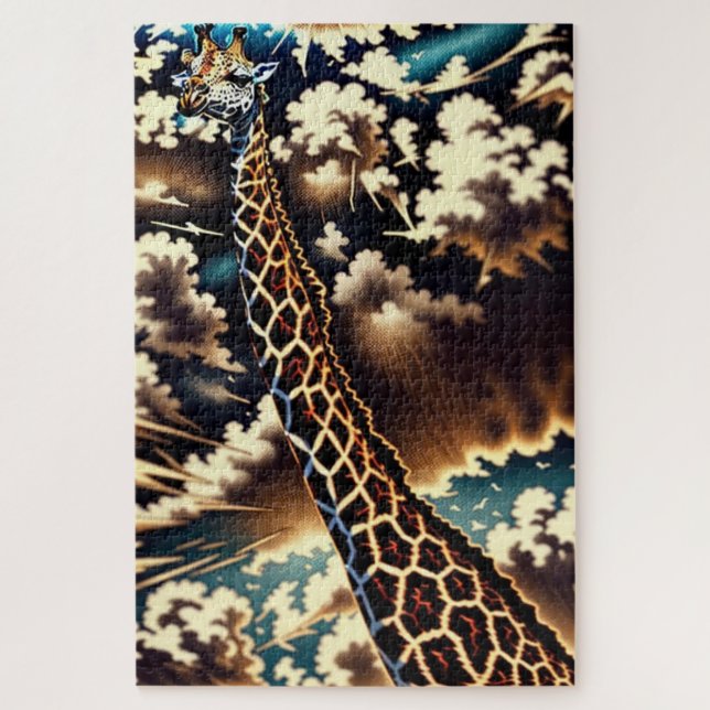 Quebra-cabeça Surreal Giraffe – Artistic Animal Design (Vertical)