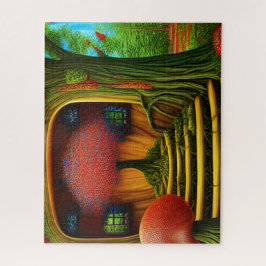 Quebra-cabeça Surreal Tree House Na Floresta