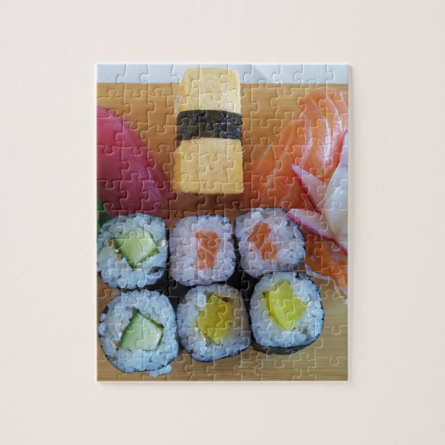 Quebra-cabeça Sushi Asia Fish Rice Comida (Vertical)