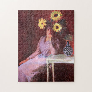 Quebra-cabeça Suzanne Hoschedé com Sunflower Monet Fine Art