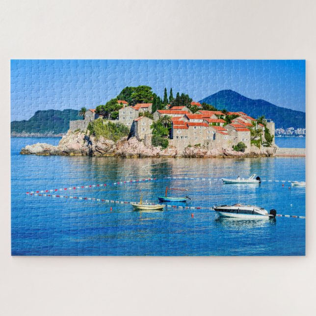 Quebra-cabeça Sveti Stefan Montenegro (Horizontal)
