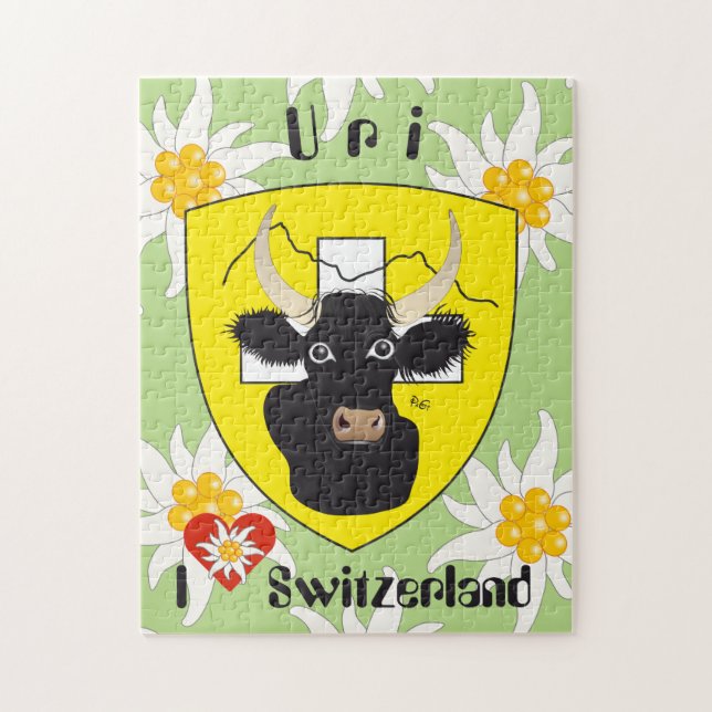 Quebra-cabeça Svizzera do Uri Schweiz Suisse (Vertical)