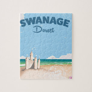 Quebra-cabeça Swanage Dorset vintage poster de viagens ao largo