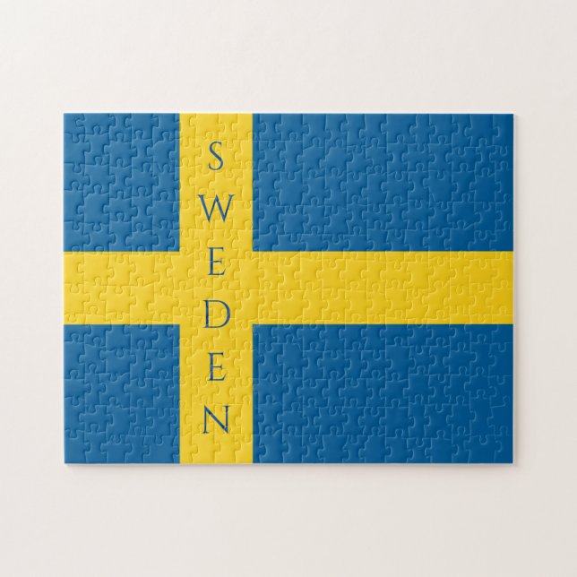 Quebra-cabeça sweden flag (Horizontal)