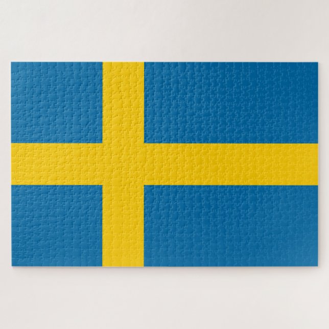 Quebra-cabeça Swedish Flag (Sweden) (Horizontal)