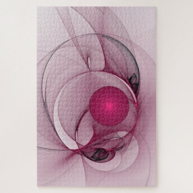 Quebra-cabeça Swing Fractal, Abstrato moderna, Arte Rosa Berry (Vertical)
