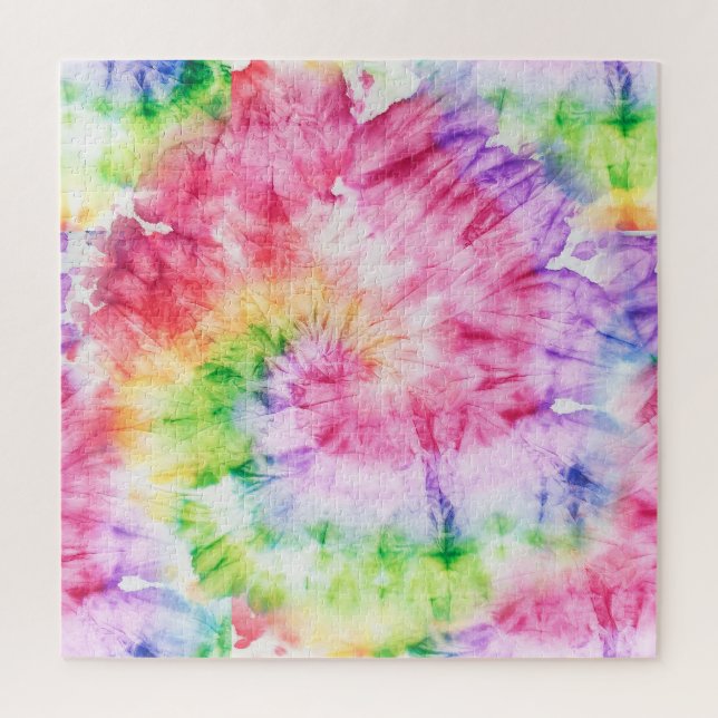 Quebra-cabeça Swirls De Verão: Padrões De Tie-Dye Pastel (Vertical)