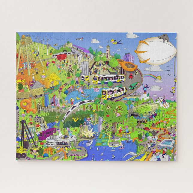 Quebra-cabeça Sydney Austrália Outback City Park Architecture, (Horizontal)