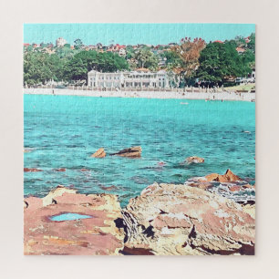 Quebra-cabeça Sydney Balmoral Beach retro Bathers Pavillion