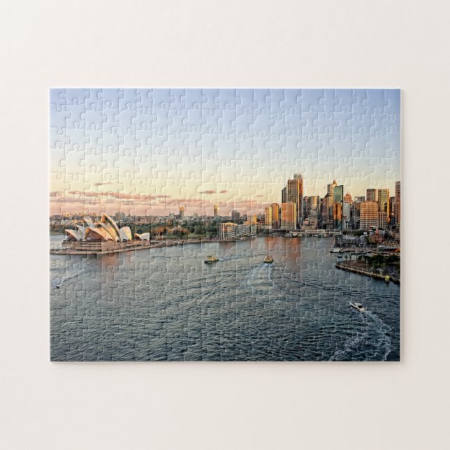 Quebra-cabeça Sydney Harbor - Austrália - 11x14 - 252 pcs (Horizontal)