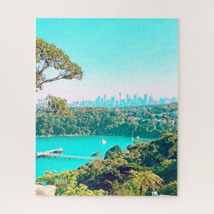 Quebra-cabeça Sydney Harbor Skyline view Mosman