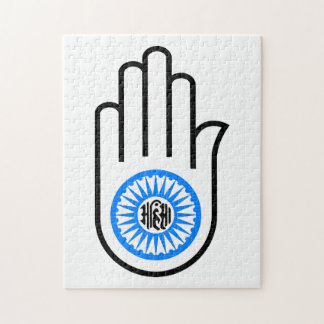 Quebra-cabeça Symbol Ahimsa Hindu Buddhist Jainist Jainism Hand