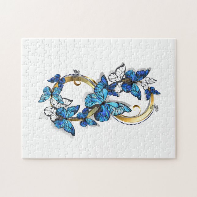 Quebra-cabeça Symbol Infinity of Blue Morpho Butterflies (Horizontal)