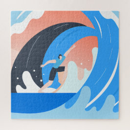 Quebra-cabeça Symmetrical Abstract Pattern in Purple and White