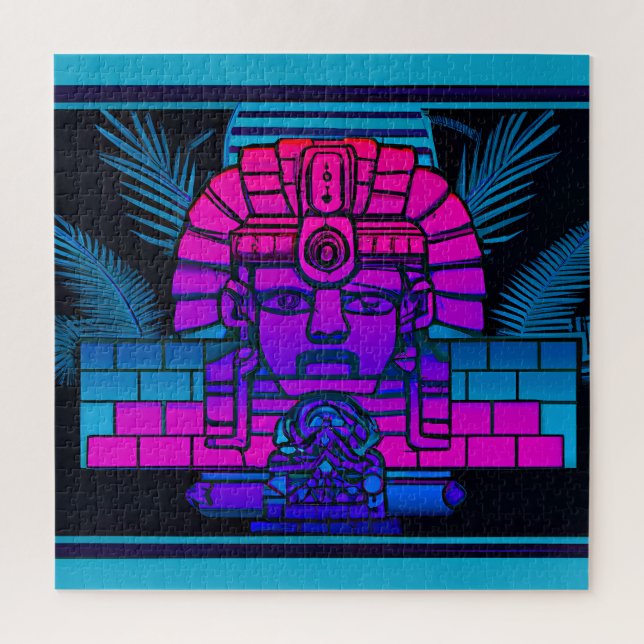 Quebra-cabeça Synthwave Pharaoh (Vertical)