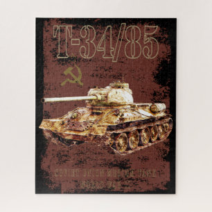Quebra-cabeça T-34-85 Tanque Médio da União Soviética da Segunda