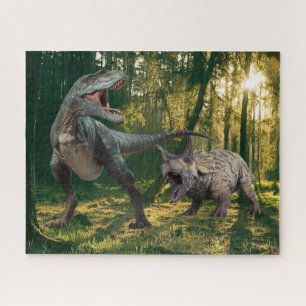 Quebra-cabeça T.Rex-Triceratops