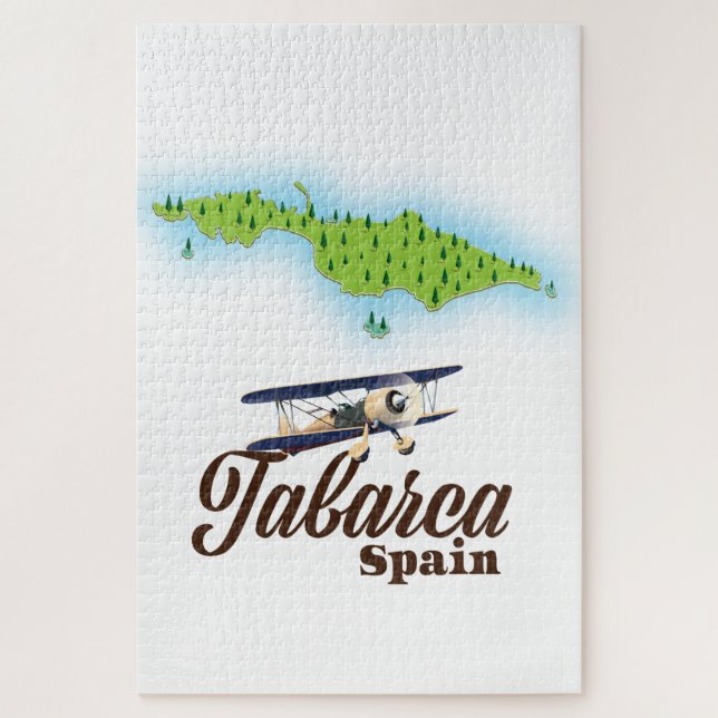 Quebra-cabeça Tabarca Espanha Belo mapa (Vertical)