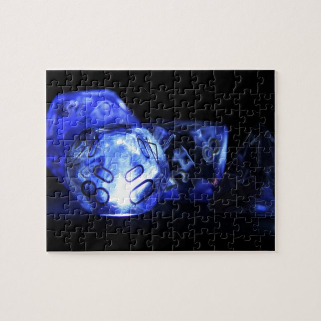 Quebra-cabeça Tabletop RPG | Dispositivo de brilho azul do jogad (Horizontal)