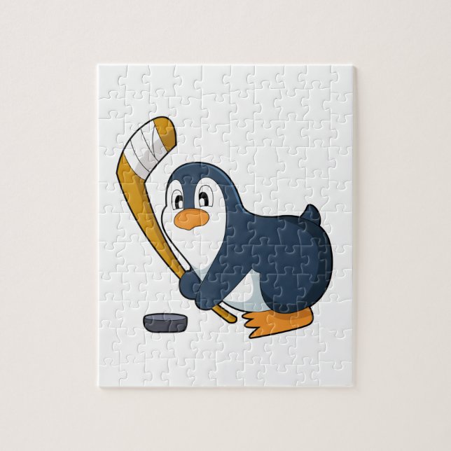 Quebra-cabeça Taco de hóquei no gelo do Pinguim (Vertical)