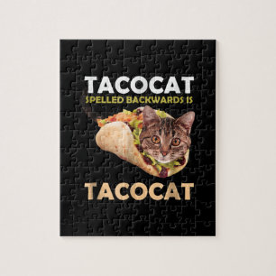 Quebra-cabeça Tacocat Taco, Engraçado, Gato Ortografado Para Tr