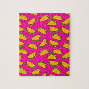Quebra-cabeça tacos cor-de-rosa