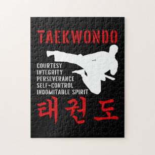 Quebra-cabeça Taekwondo Tenets Artes Marciais