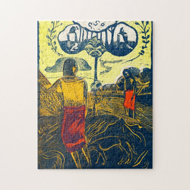 Quebra-cabeça Tahitian Women and Dog, Gauguin (Vertical)