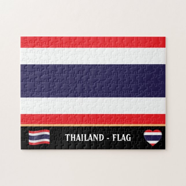 Quebra-cabeça Tailândia Flag & Thai country / Tailândia (Horizontal)