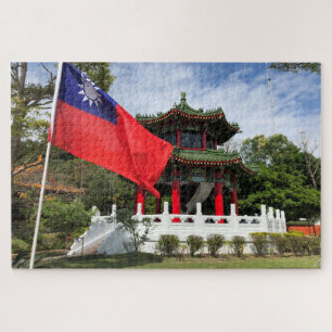 Quebra-cabeça taiwan em torre de tambor