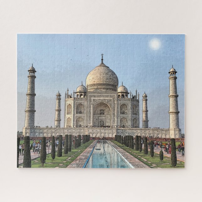 Quebra-cabeça Taj Mahal Cartoon Oil Puzzle (Horizontal)