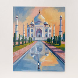 Quebra-cabeça Taj Mahal Índia Viagem Pintura