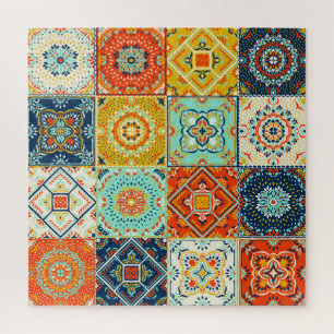 Quebra-cabeça Talavera, Azulejos, papel de parede mosaico turco.