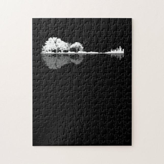 Quebra-cabeça Tampa do violão| Presente de Sombra do Lago Guitar (Vertical)