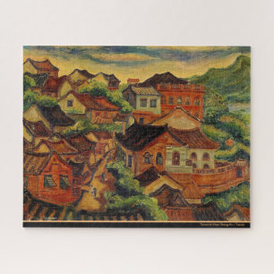 Quebra-cabeça Tamsui & Chen Cheng-Po /Taiwan, arte tradicional