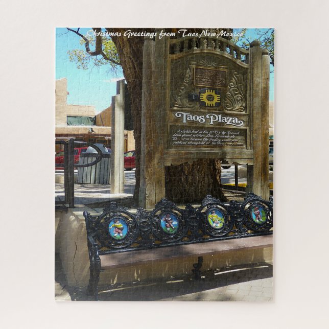 Quebra-cabeça Taos Novo México.Cartões de natal (Vertical)
